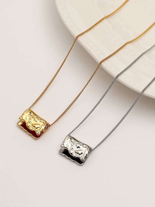 HYACINTH Brass Smooth Geometric Minimalist Trend Korean Fashion Necklace 0