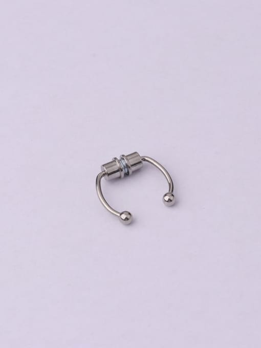 HISON Stainless steel Geometric Hip Hop Nose Rings(Single Only One) 4