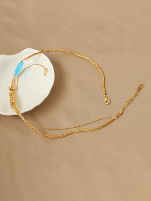 golden Brass Tassel Vintage Multi Strand Necklace