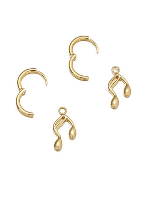 Five Color Brass Geometric Minimalist Stud Earring 3