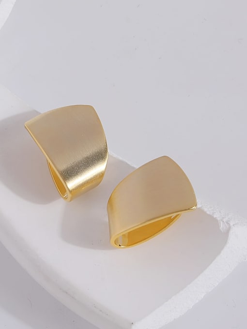 16k gold Brass Geometric Minimalist Stud Earring