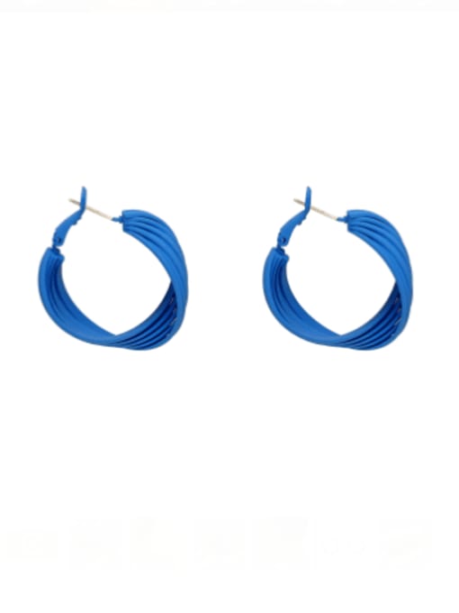 HYACINTH Brass Enamel Geometric Minimalist Hoop Earring 0