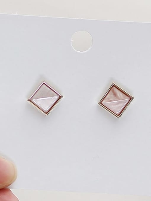 HYACINTH Copper Acrylic Geometric Minimalist Stud Trend Korean Fashion Earring 2