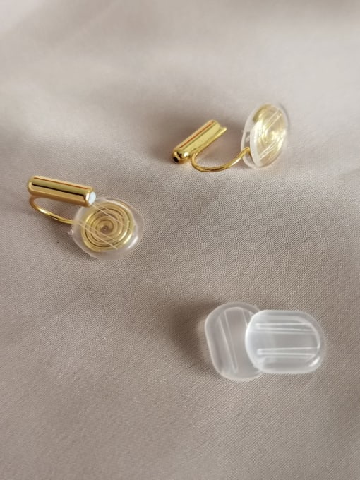 14k Gold Brass Geometric Minimalist Stud Earring