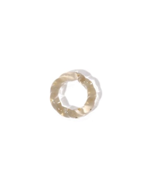 Off white Millefiori Glass Geometric Personality color translucent Twisted Ring