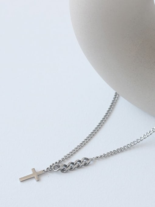 ACCA Titanium Steel Cross Minimalist Regligious Necklace 0