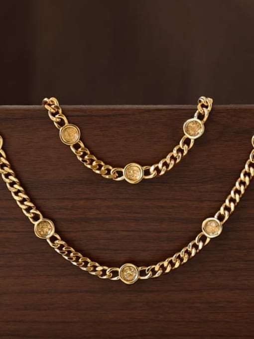 ACCA Brass Locket Vintage Hollow Chain Necklace 2