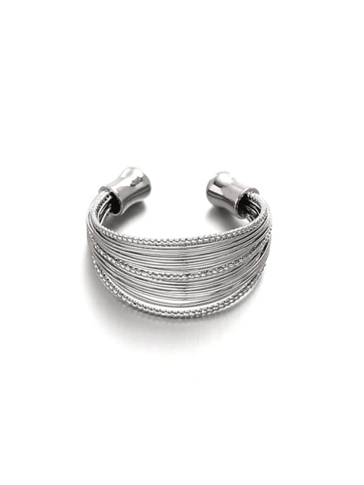 Ring Brass Minimalist Irregular Ring And Earring Set