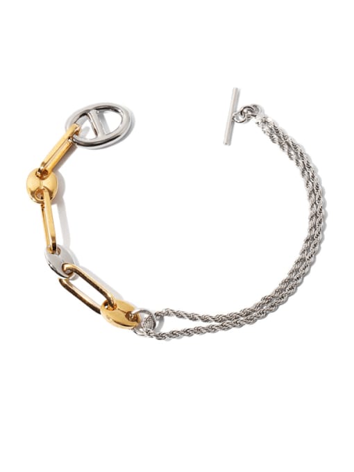 TINGS Brass Geometric Minimalist Link Bracelet 0