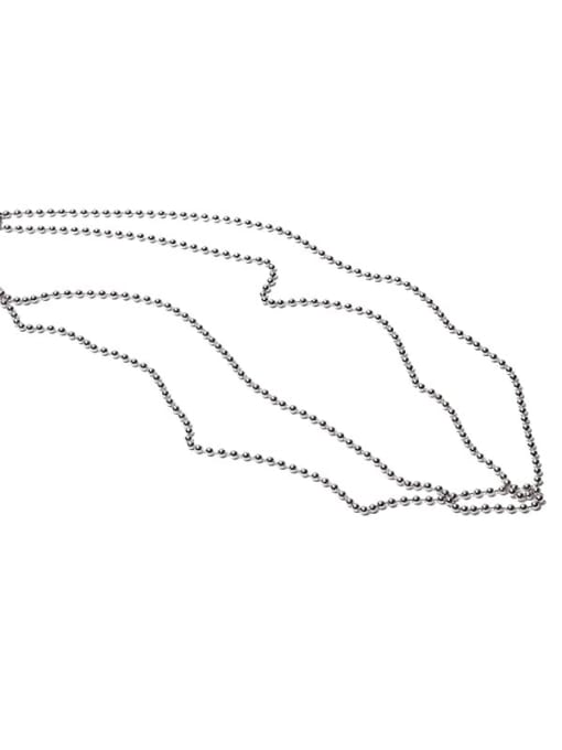 Bead Necklace Brass Geometric Minimalist Beaded Necklace