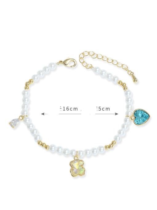 YOUH Brass Imitation Pearl Geometric Minimalist Bracelet 1
