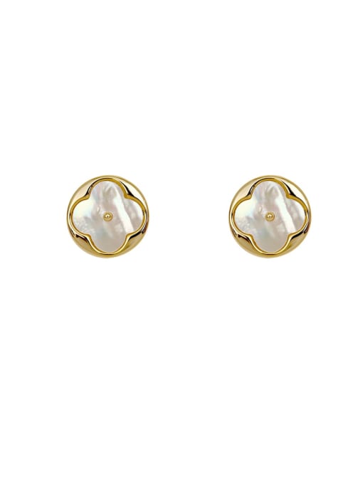 HYACINTH Copper Shell Geometric Dainty Stud Trend Korean Fashion Earring 2