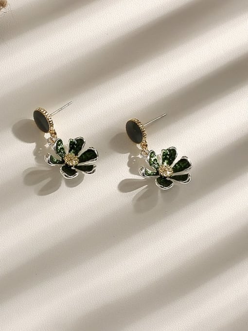 HYACINTH Copper Enamel Cute Flower  Drop Trend Korean Fashion Earring 4