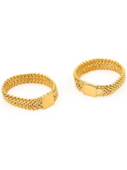 ACCA Brass Geometric chain Vintage Band Ring 4