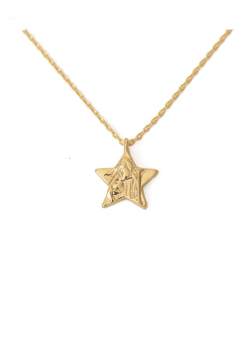 ACCA Brass Double sided Star Minimalist pendant Necklace 1