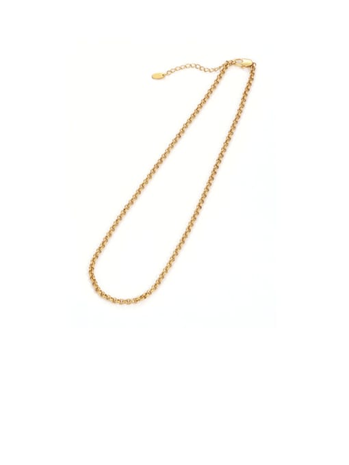 Thin chain necklace Brass Cubic Zirconia Geometric Minimalist Necklace