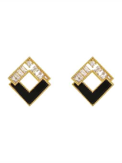 HYACINTH Brass Shell Geometric Minimalist Stud Trend Korean Fashion Earring 4