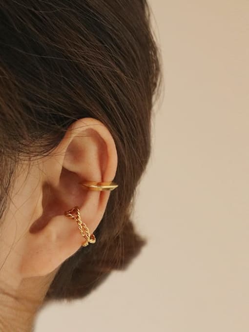 ACCA Brass  Smooth Geometric Minimalist Single Earring Single 1