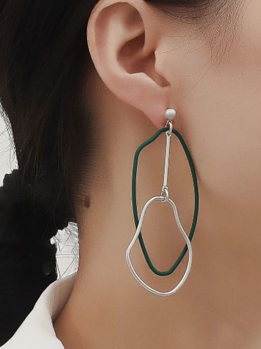 HYACINTH Brass Geometric Minimalist Drop Trend Korean Fashion Earring 1