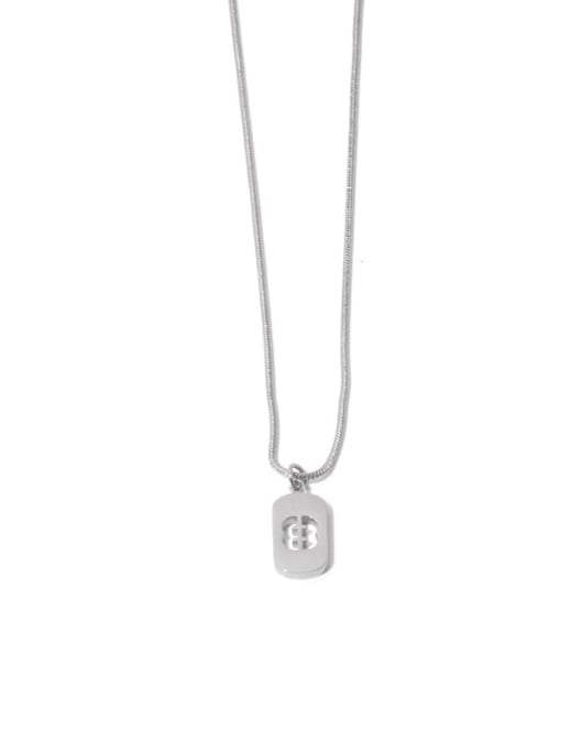 8 Titanium Steel Number Minimalist Necklace
