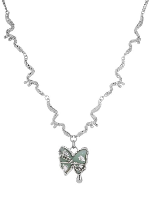 TINGS Brass Resin Butterfly Hip Hop Necklace 0