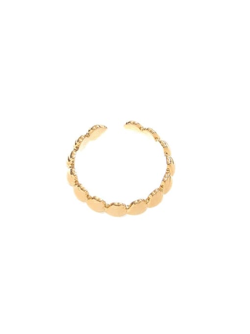 Shell shaped ring Brass Imitation Pearl Geometric Minimalist Band Ring