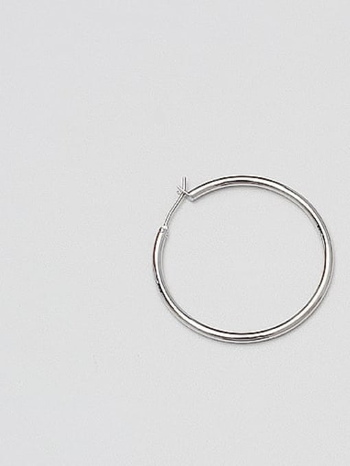 White K 4.0 Brass Geometric Minimalist Hoop Trend Korean Fashion Earring
