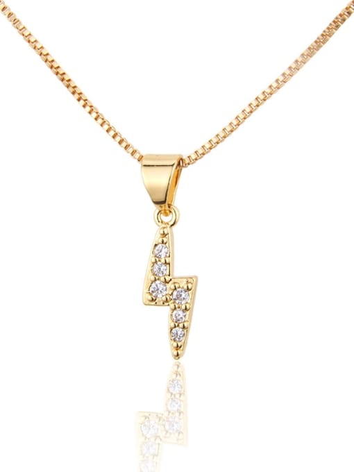 renchi Brass lightning Cubic Zirconia Earring and Necklace Set 3