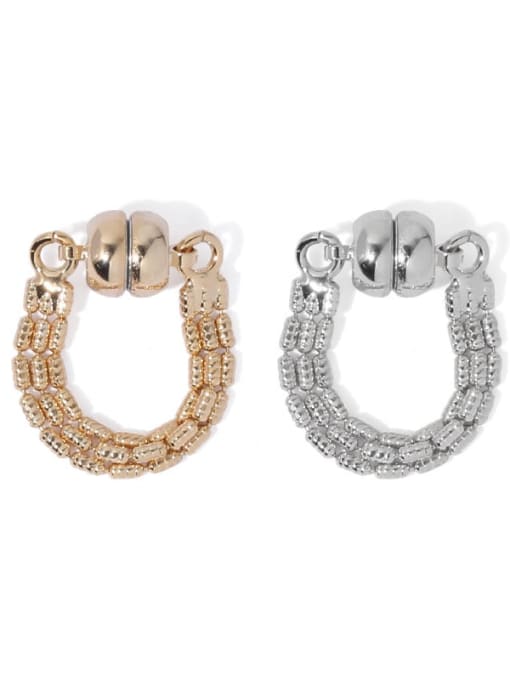 ACCA Brass Cubic Zirconia Tassel Hip Hop Fashion chain tassel without pierced ears Single Earring 4