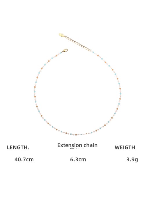 necklace Brass Glass beads Geometric Trend Necklace