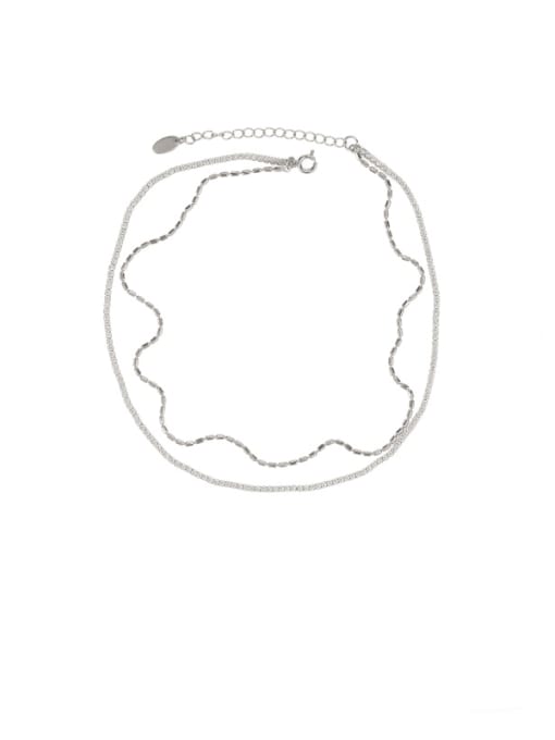Platinum Brass Cubic Zirconia Geometric Vintage Necklace