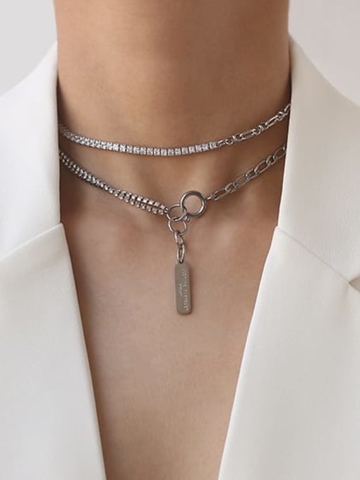 ACCA Titanium Steel Locket Vintage Hollow Chain Necklace 1