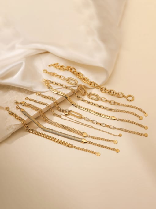 AOG Stainless steel Geometric Hip Hop Link Bracelet