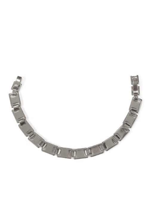 Platinum Bracelet Brass Geometric Minimalist Choker Necklace