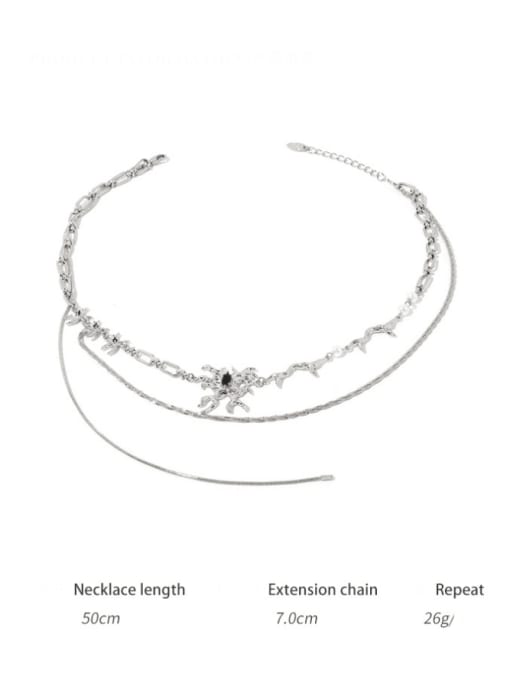 TINGS Brass Cubic Zirconia Hip Hop Star Bracelet and Necklace Set 3