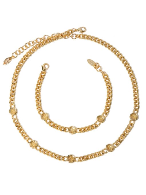 ACCA Brass Locket Vintage Hollow Chain Necklace