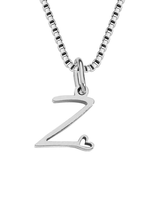 Z stainless steel Stainless steel Letter Minimalist Necklace