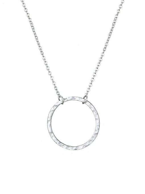 Desoto Stainless steel Round Minimalist Necklace 2