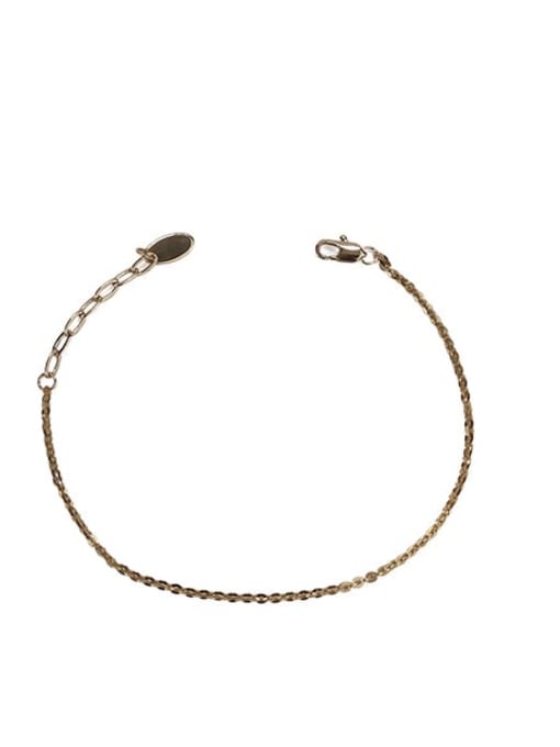 Wafer chain Brass Geometric Chain Minimalist Link Bracelet
