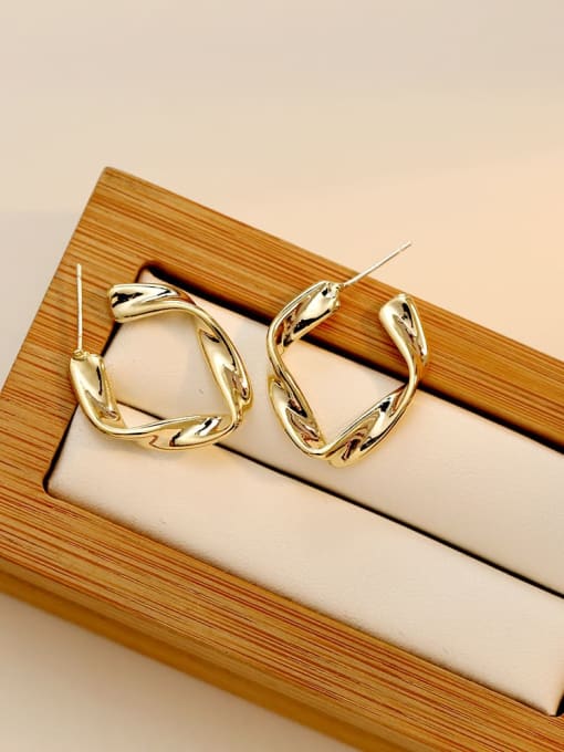 HYACINTH Copper Geometric Minimalist Stud Trend Korean Fashion Earring 1