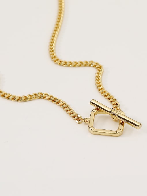 HYACINTH Brass Hollow Geometric Minimalist Trend Korean Fashion Necklace 3