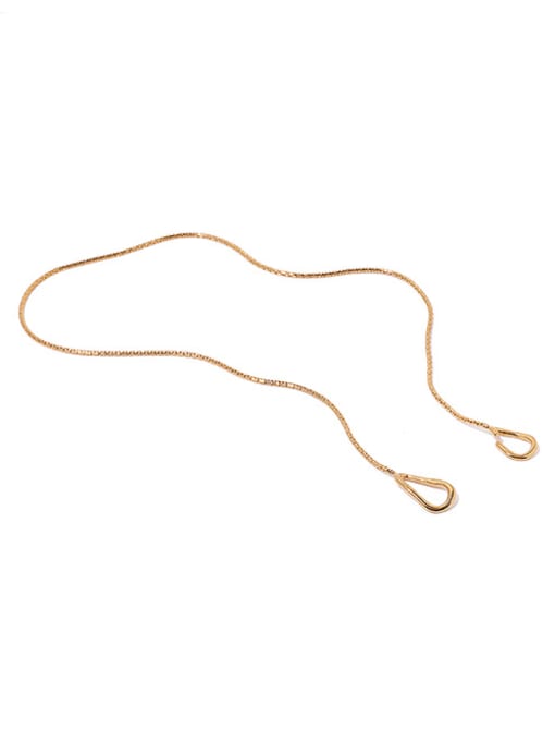 golden Brass Minimalist Snake Chain  Necklace