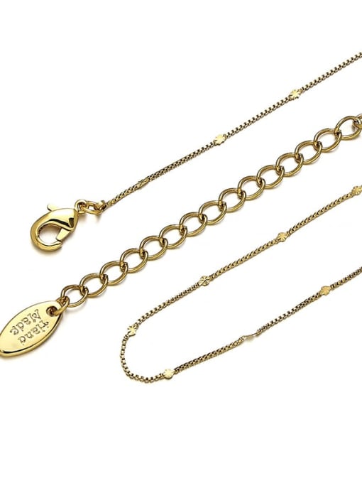 6 Brass Geometric Minimalist Chain Necklace