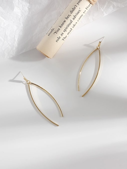 HYACINTH Copper Minimalist Irregular lines Drop Trend Korean Fashion Earring 2