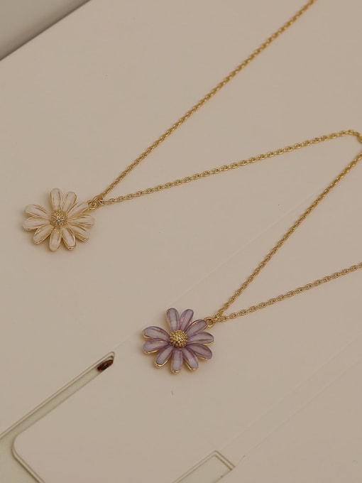 HYACINTH Brass Shell Flower Minimalist Trend Korean Fashion Necklace 3