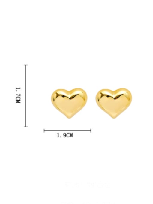 HYACINTH Brass Smooth  Heart Minimalist Clip Earring 2