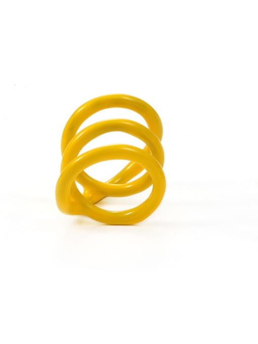 Five Color Zinc Alloy Enamel Geometric Minimalist Stackable Ring 3