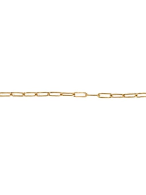 Section 5 Brass Hollow Geometric Minimalist Necklace