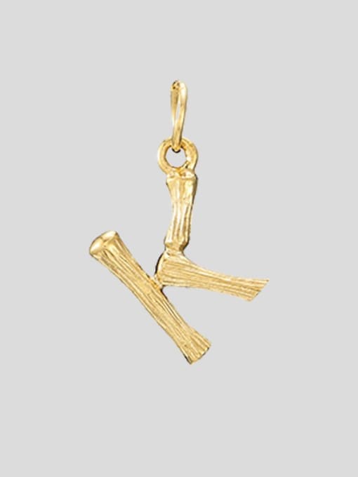 K 14K Gold Titanium Steel Letter Minimalist Necklace
