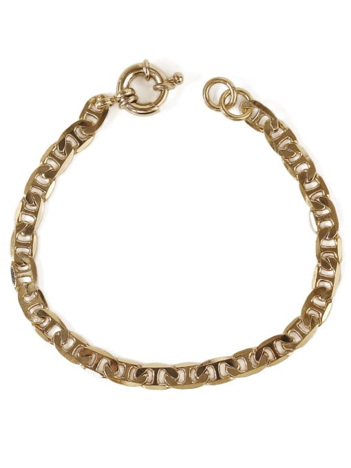 ACCA Brass Hollow  Geometric Vintage Link Bracelet 1